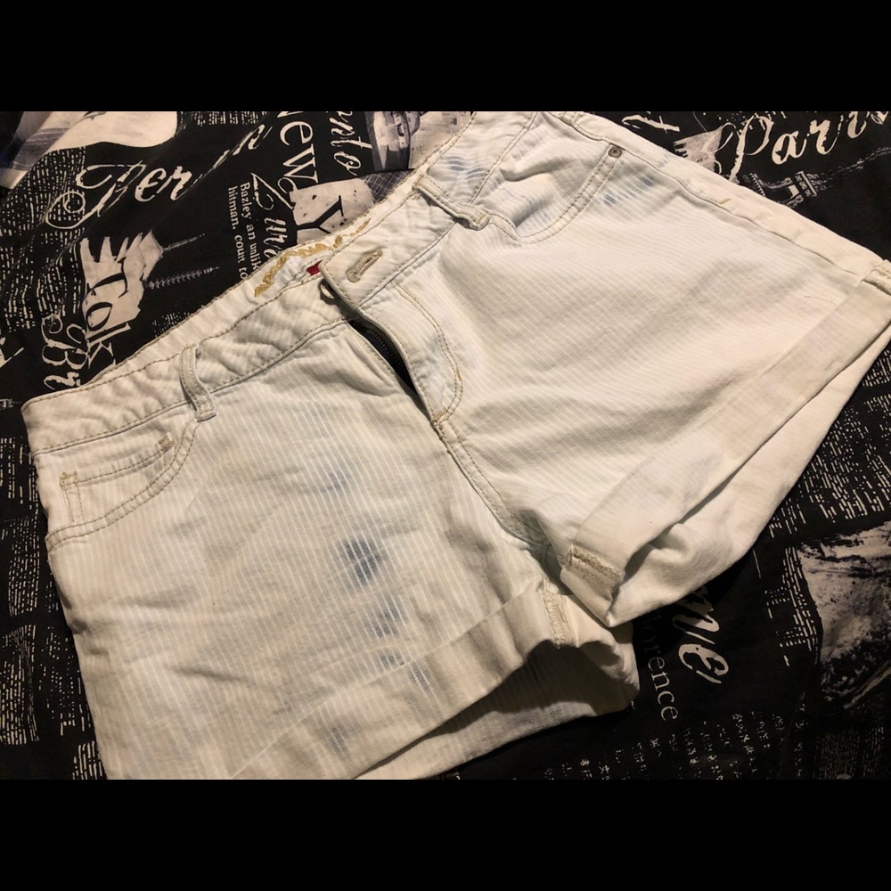 White Blue Jeans Shorts